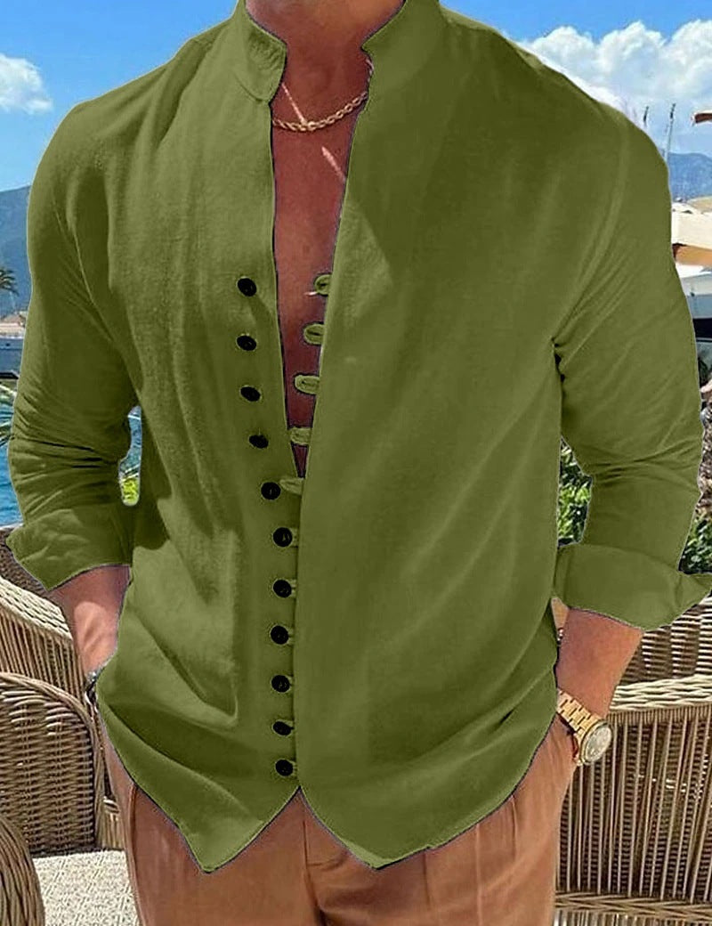 Men’s Long-Sleeve Shirt – Effortless Elegance with a Unique Design!