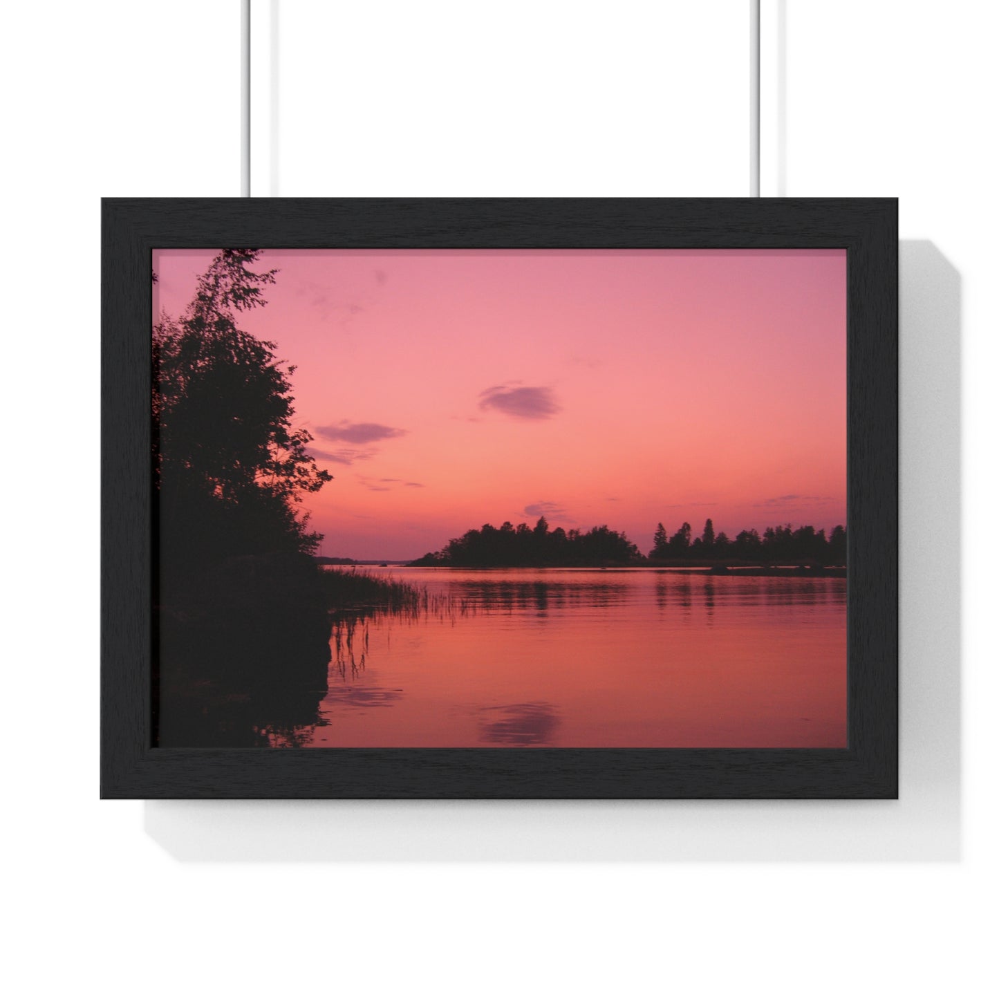 Framed Nature Photography Poster - Pink Sunset