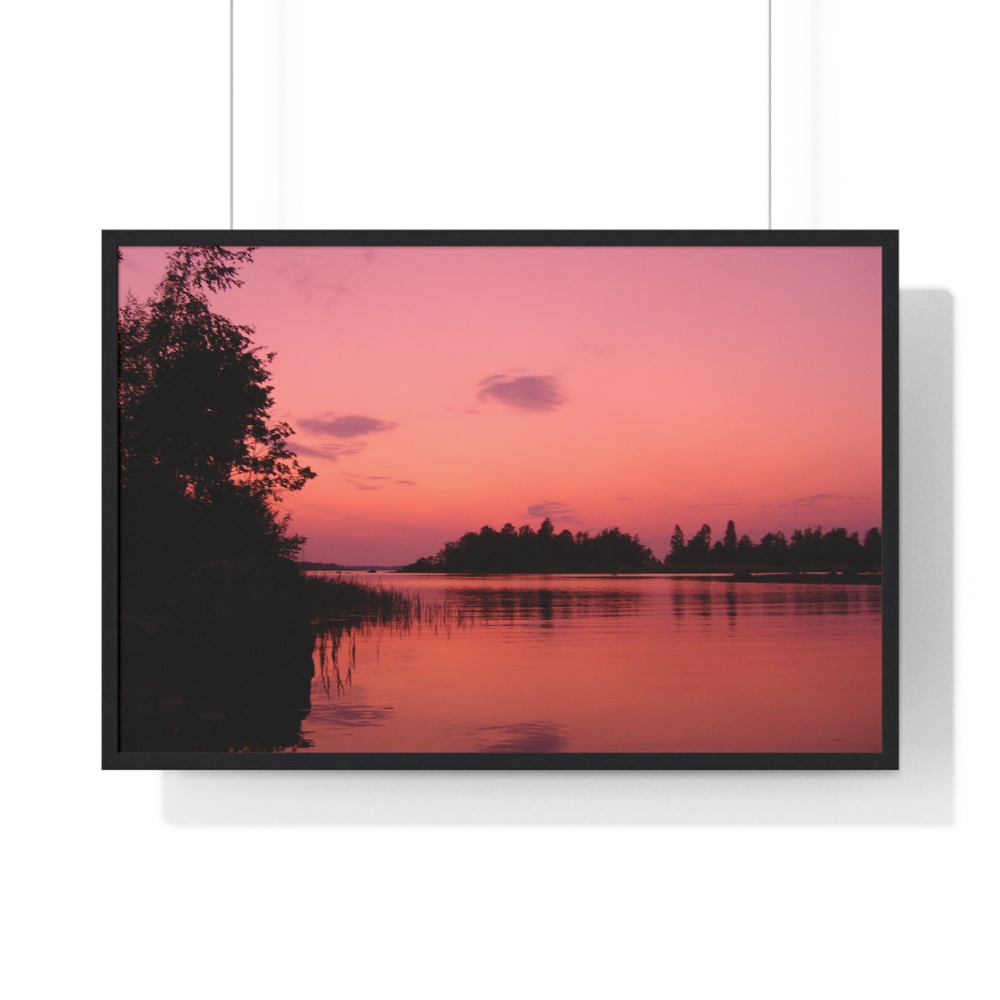 Framed Nature Photography Poster - Pink Sunset