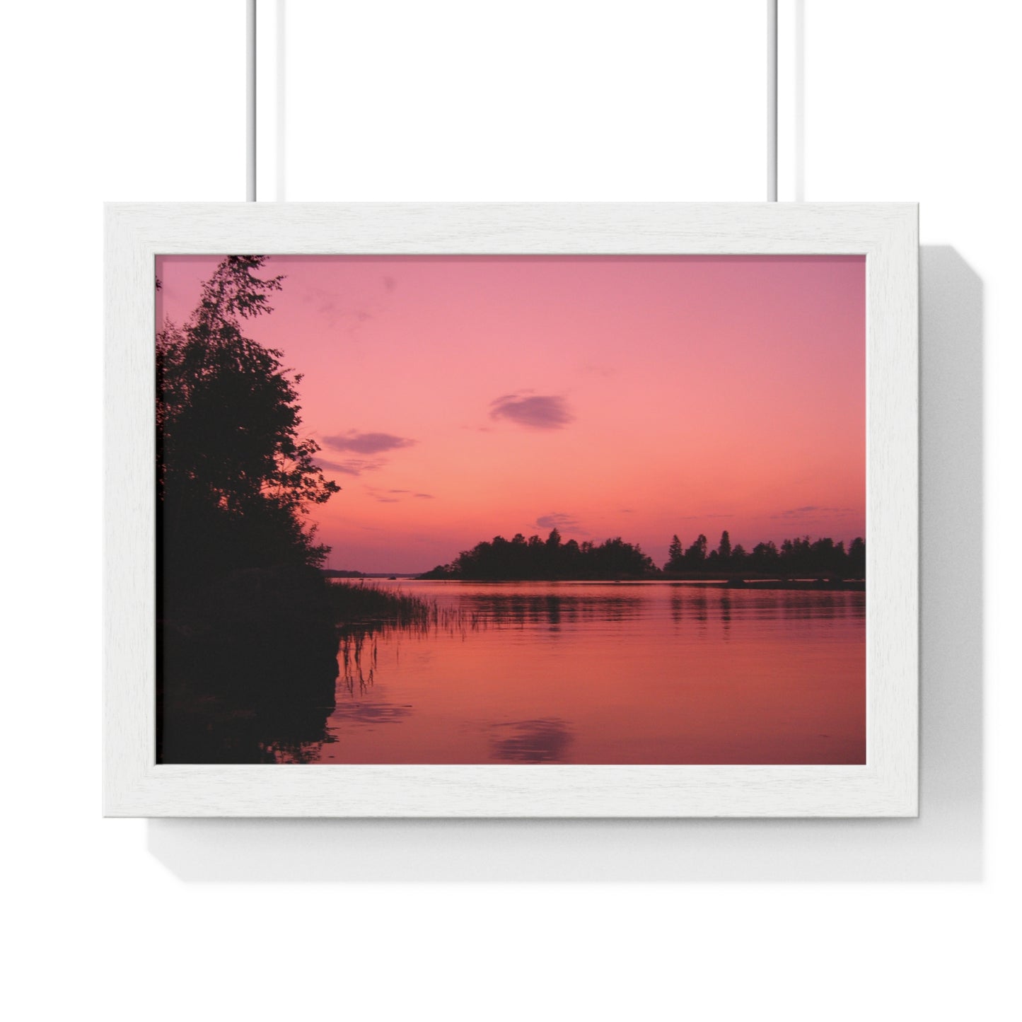 Framed Nature Photography Poster - Pink Sunset