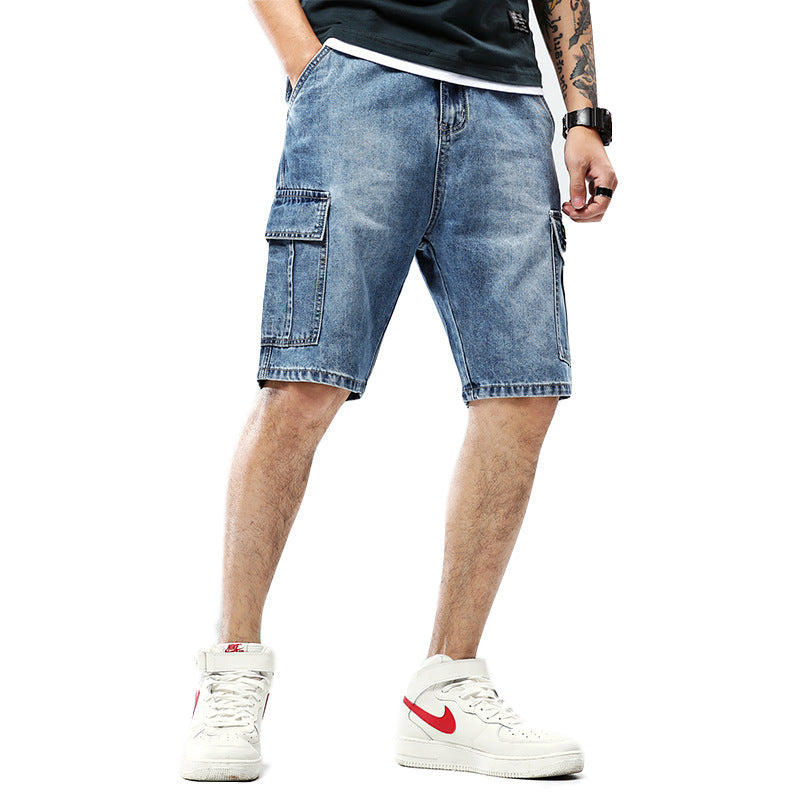 Men's Cargo Denim Shorts – Casual & Trendy