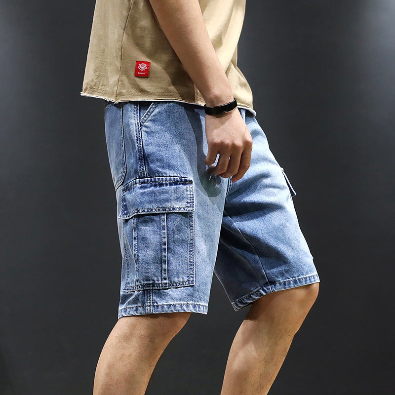 Men's Cargo Denim Shorts – Casual & Trendy