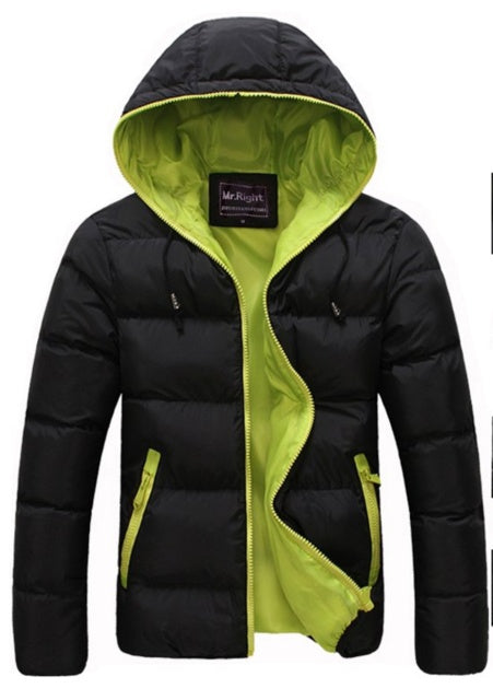 Men's Warm Candy Color Winter Jacket – Stylish & Functional