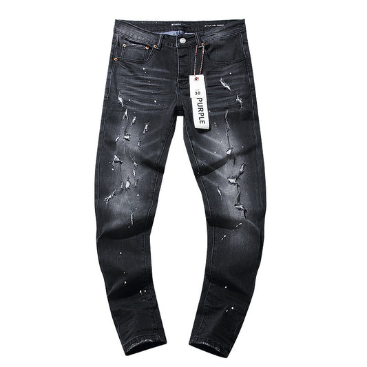 Men’s Distressed Straight-Leg Jeans – Bold & Modern