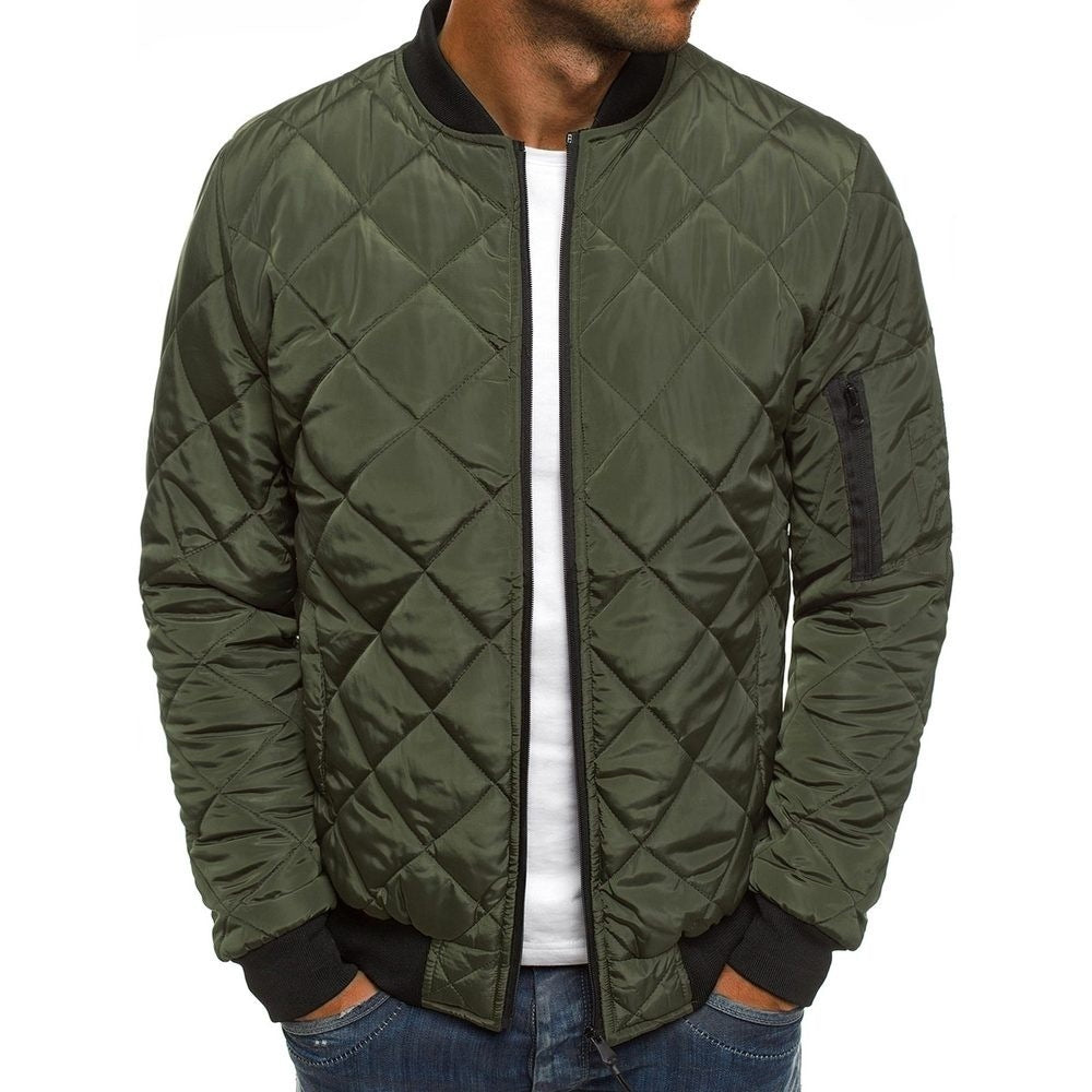 Men’s Quilted Bomber Jacket – Timeless Style & Comfort!