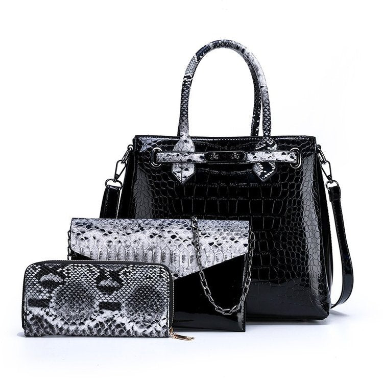 Elegant Croc-Pattern Bag – A Touch of Luxury!