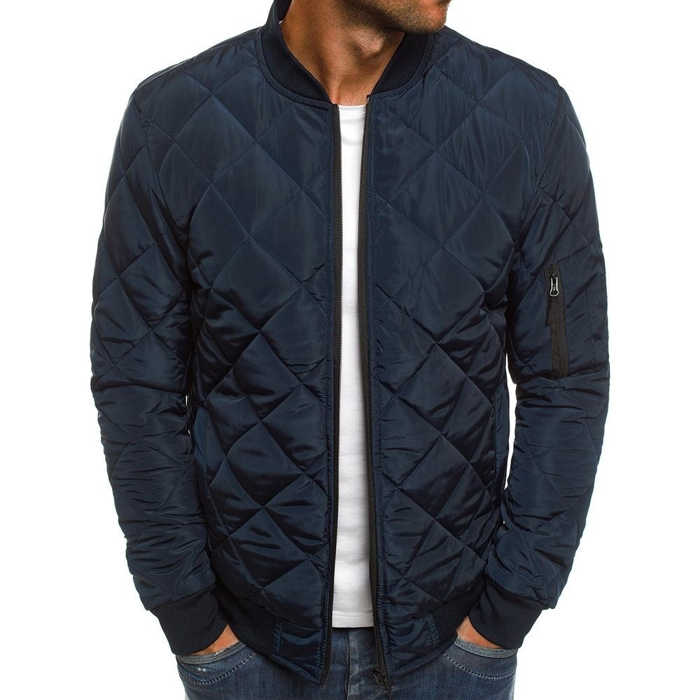 Men’s Quilted Bomber Jacket – Timeless Style & Comfort!