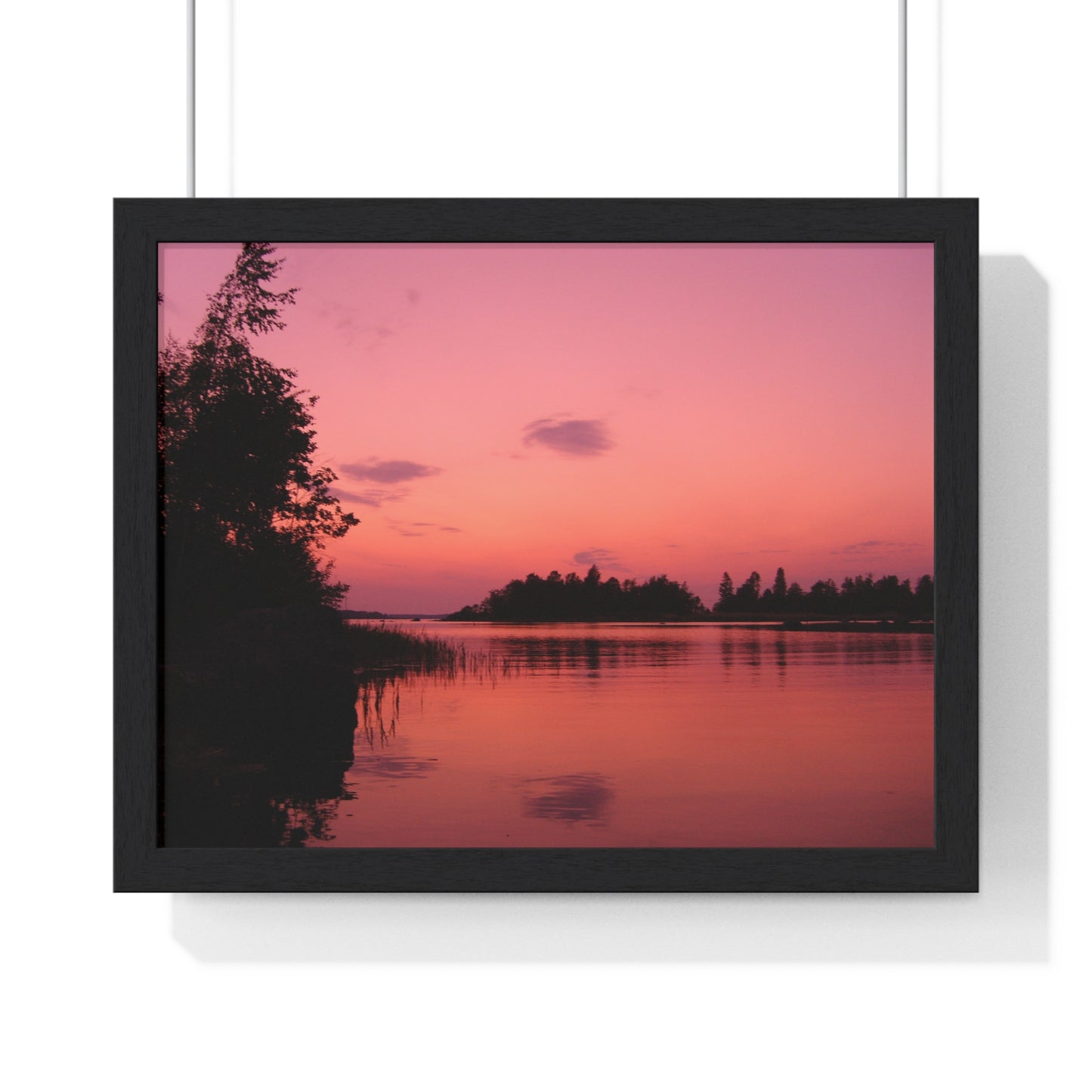 Framed Nature Photography Poster - Pink Sunset