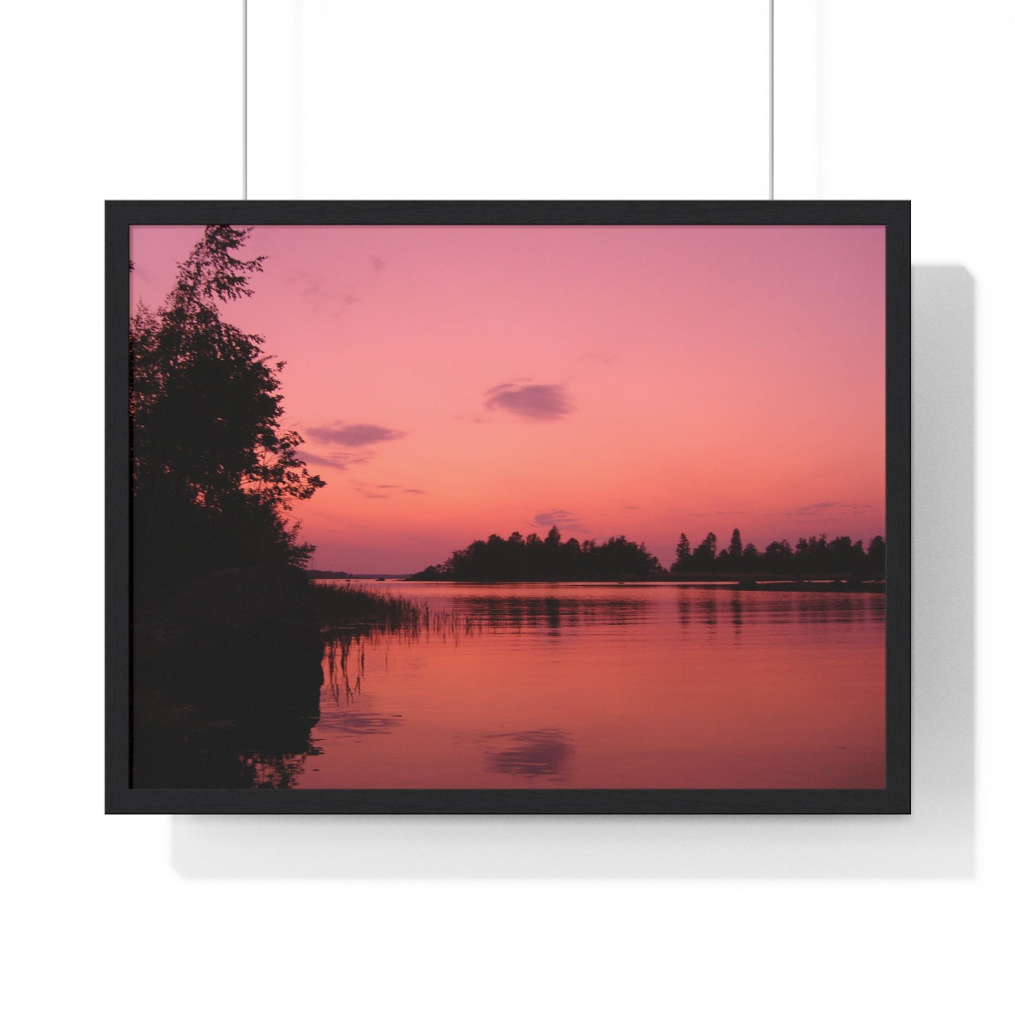 Framed Nature Photography Poster - Pink Sunset