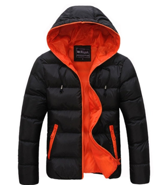 Men's Warm Candy Color Winter Jacket – Stylish & Functional