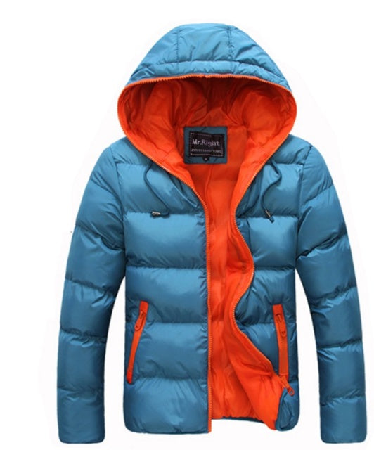 Men's Warm Candy Color Winter Jacket – Stylish & Functional