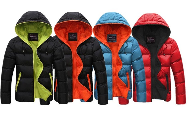 Men's Warm Candy Color Winter Jacket – Stylish & Functional