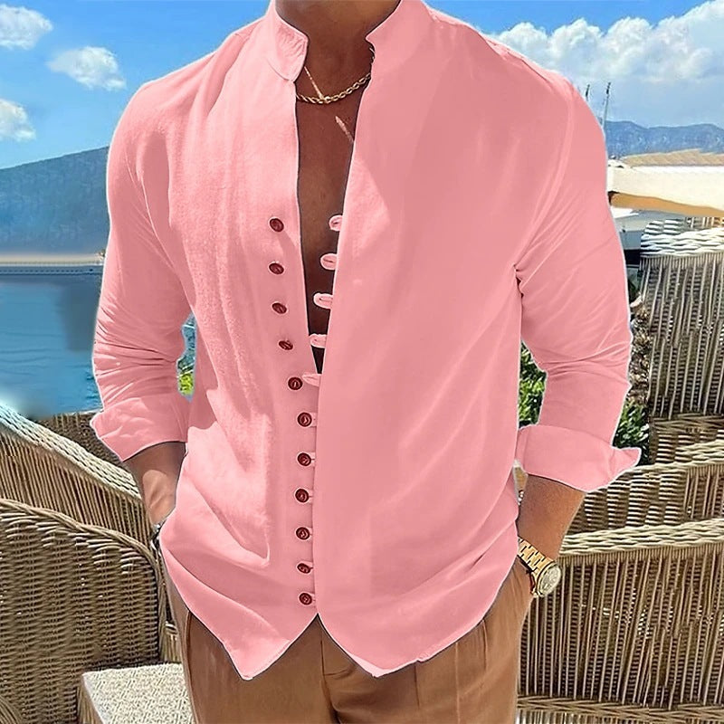 Men’s Long-Sleeve Shirt – Effortless Elegance with a Unique Design!