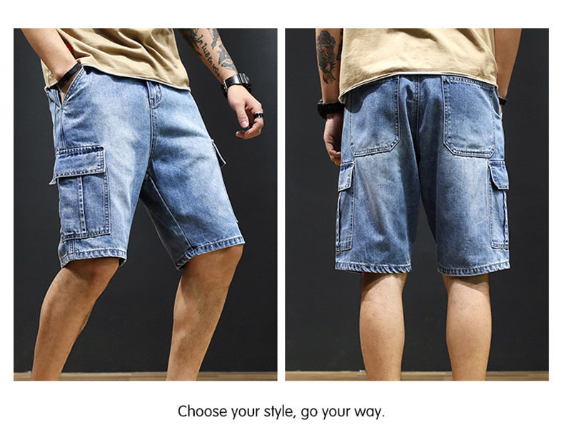 Men's Cargo Denim Shorts – Casual & Trendy