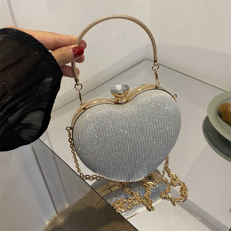 Heart-Shaped Evening Clutch – Glamorous & Elegant