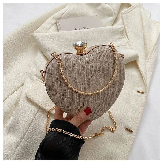 Heart-Shaped Evening Clutch – Glamorous & Elegant