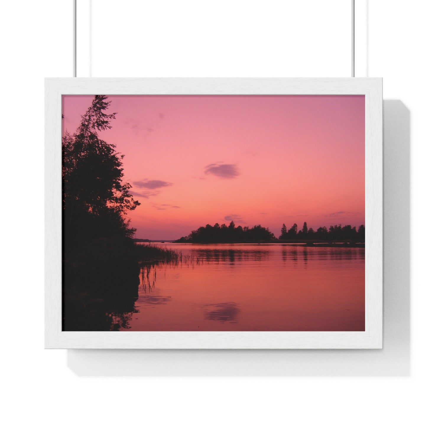 Framed Nature Photography Poster - Pink Sunset