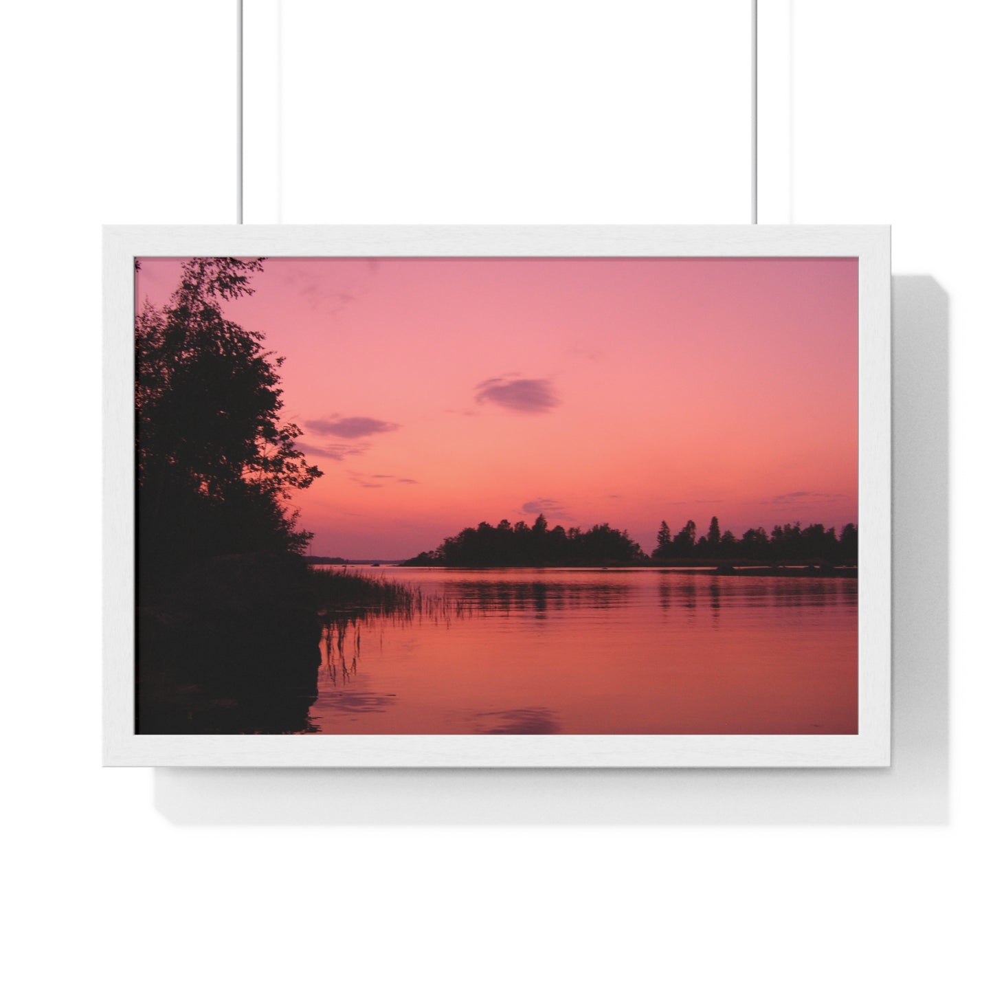 Framed Nature Photography Poster - Pink Sunset