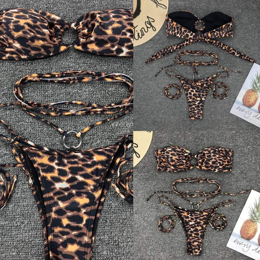 Leopard Print Bandeau Bikini – Fierce & Fabulous!