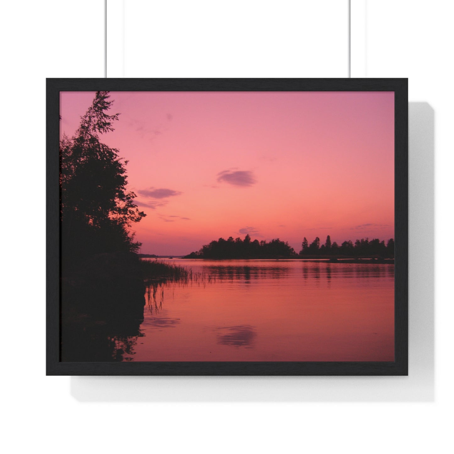 Framed Nature Photography Poster - Pink Sunset