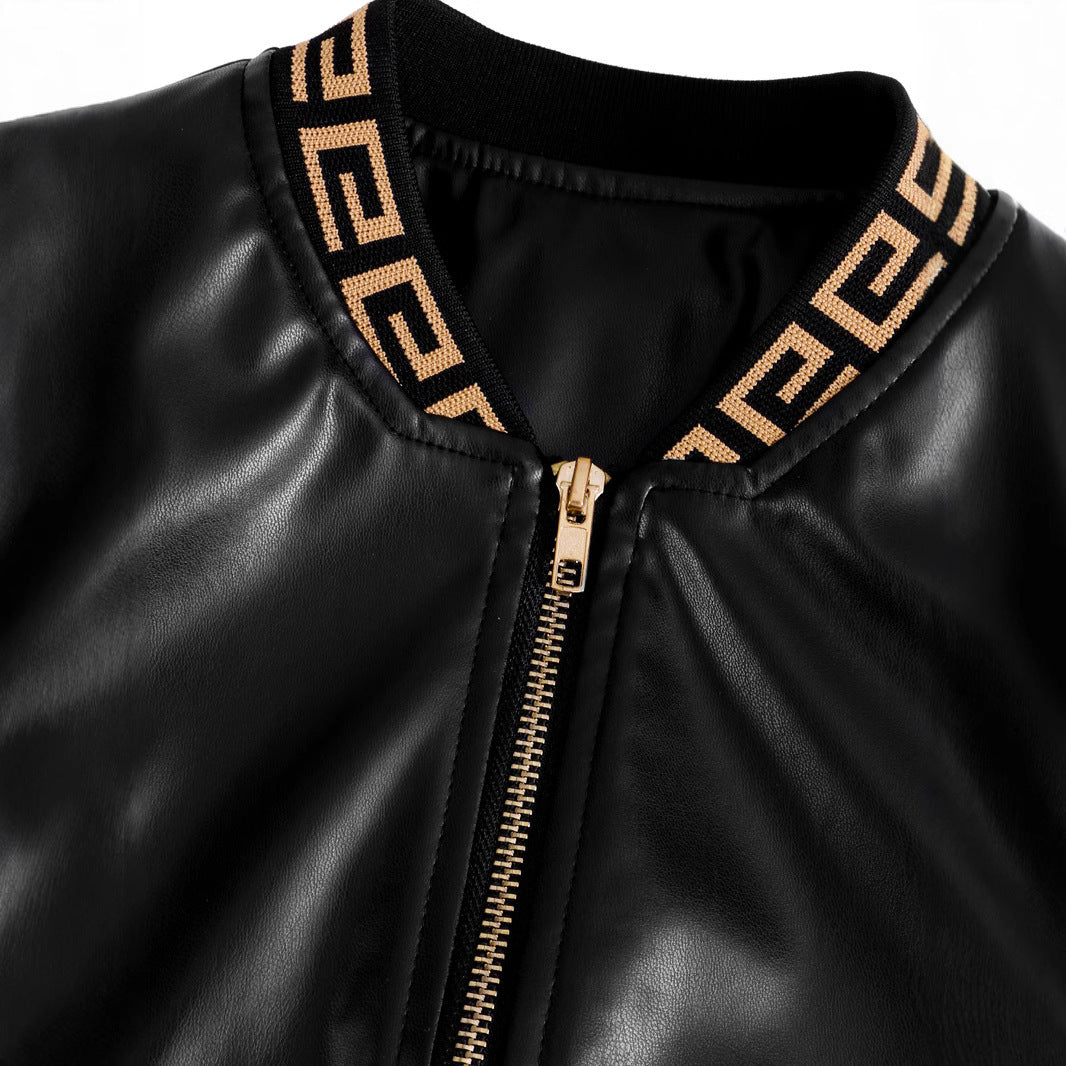 Stylish Zip-Up Bomber Jacket – A Touch of Luxury for Any Occasion!