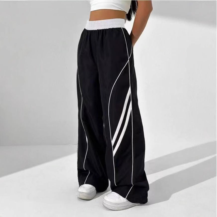 Trendy Contrast Stripe Streetwear Pants – Effortless Style & Comfort!