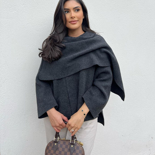 Chic Oversized Shawl-Collar Coat – Elegant & Cozy