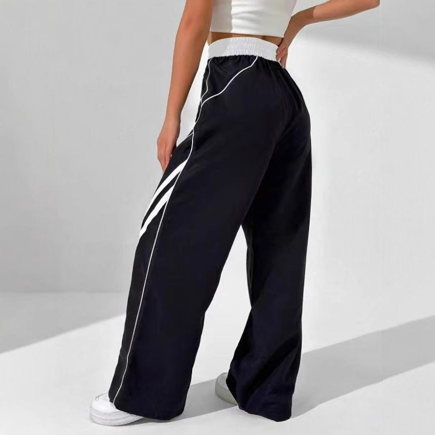 Trendy Contrast Stripe Streetwear Pants – Effortless Style & Comfort!