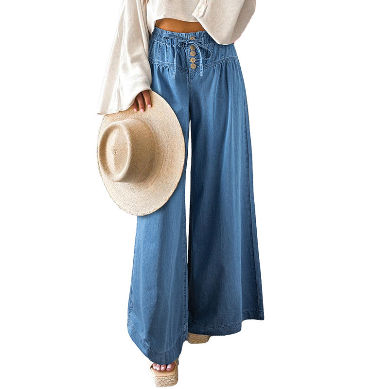 Relaxed & Stylish Wide-Leg Denim Pants – A Perfect Blend of Comfort & Elegance!