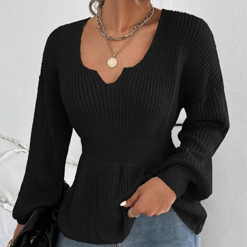 Elegant & Feminine Knit Sweater – The Perfect Mix of Style & Comfort!