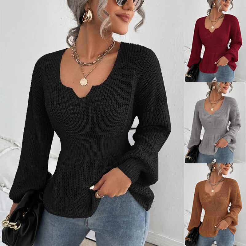 Elegant & Feminine Knit Sweater – The Perfect Mix of Style & Comfort!