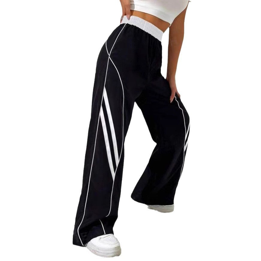 Trendy Contrast Stripe Streetwear Pants – Effortless Style & Comfort!