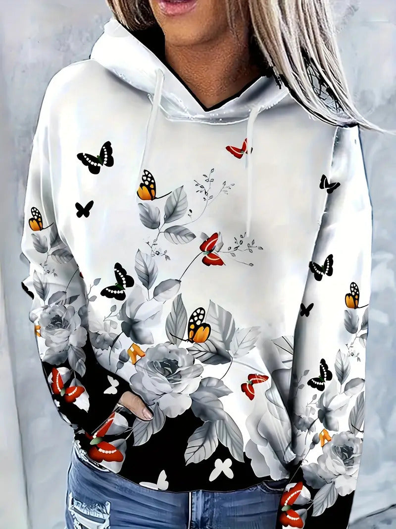 Floral Butterfly Hoodie – Unique & Eye-Catching!