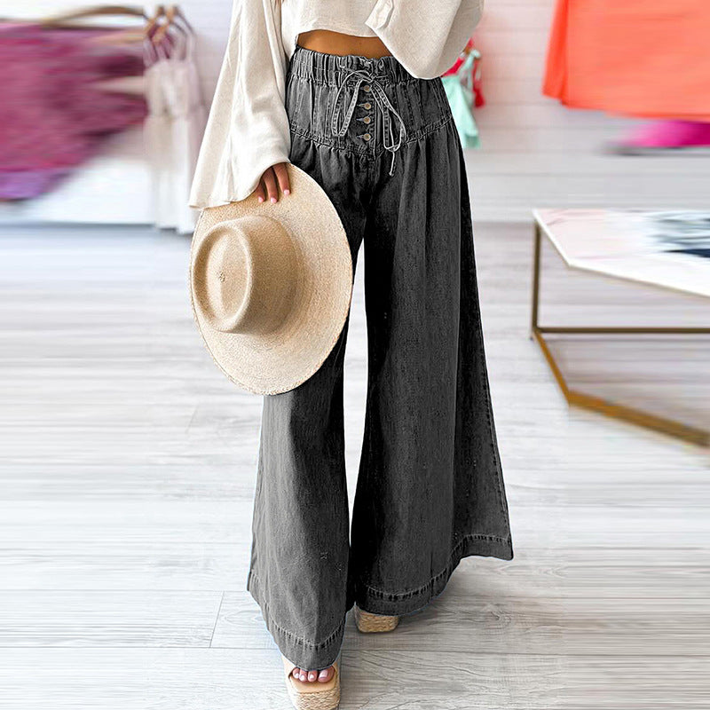 Relaxed & Stylish Wide-Leg Denim Pants – A Perfect Blend of Comfort & Elegance!