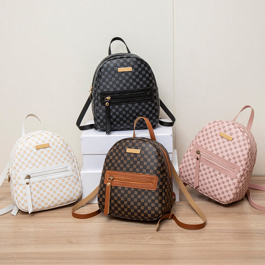 Women's Trendy Backpack – Sequin Decor & Dotted Prints