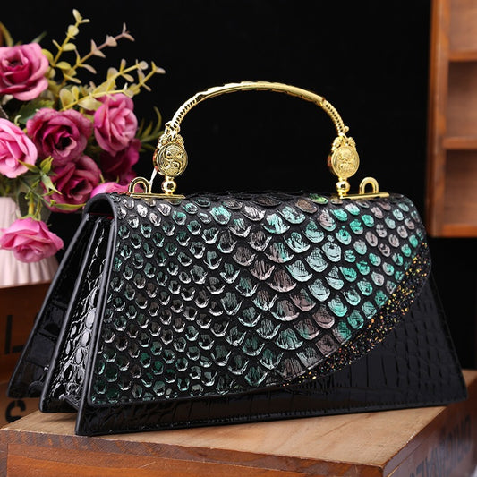 Luxury Exotic-Style Handbag – Elegant & Statement-Making