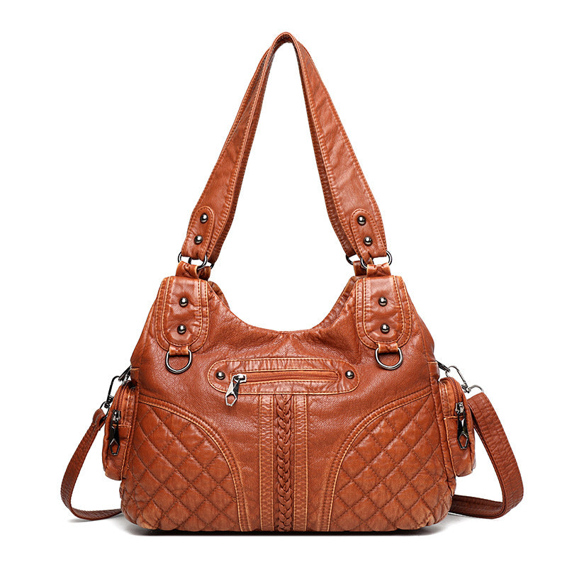 Women's Retro PU Leather Handbag – Elegant & Versatile