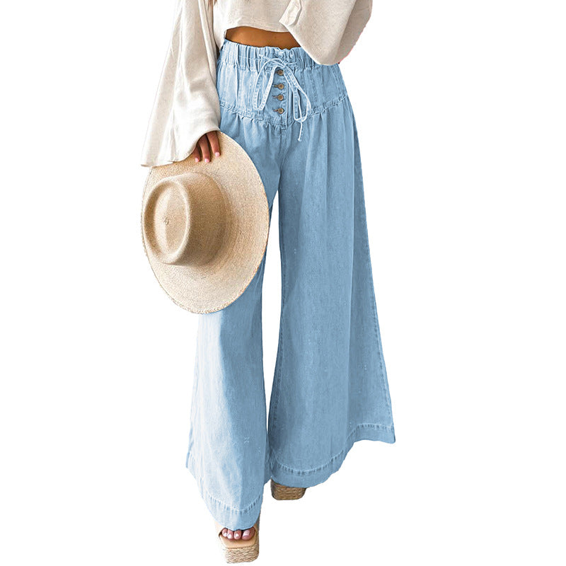 Relaxed & Stylish Wide-Leg Denim Pants – A Perfect Blend of Comfort & Elegance!