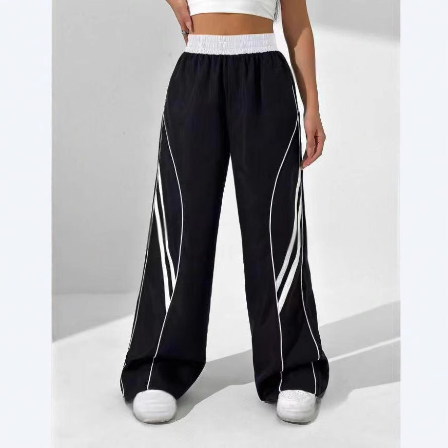 Trendy Contrast Stripe Streetwear Pants – Effortless Style & Comfort!