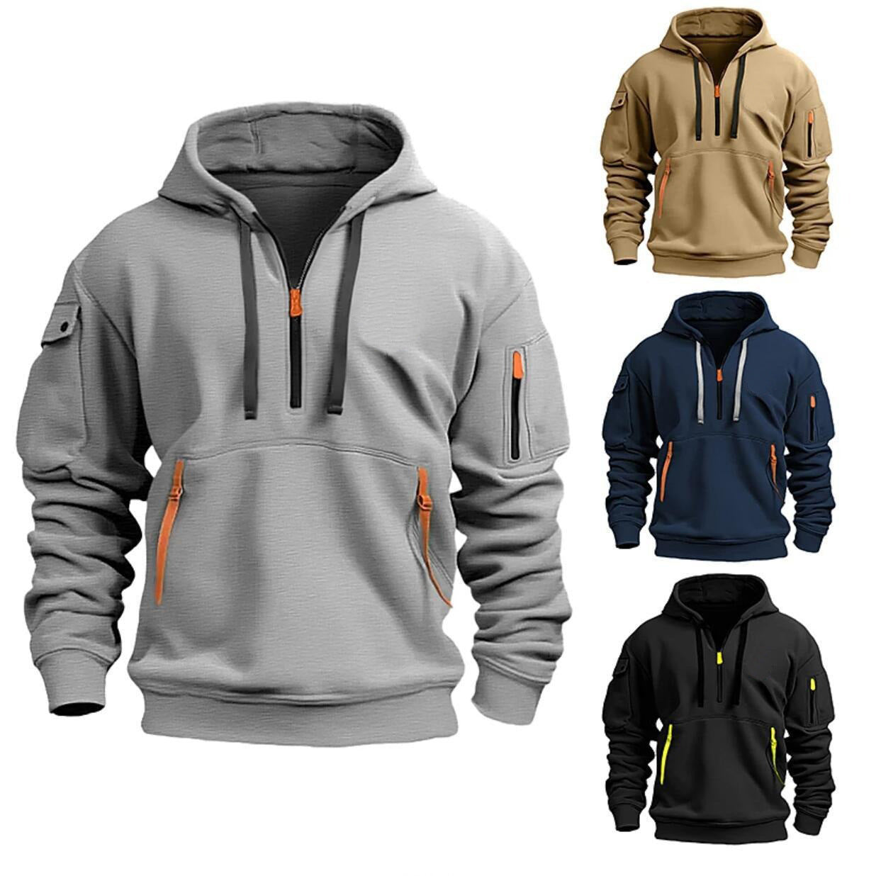 Men’s Versatile Zip Hoodie – Stylish & Comfortable Choice