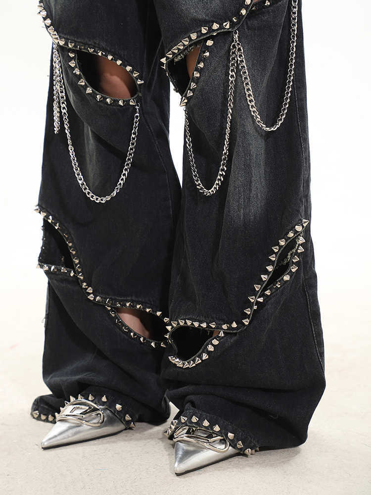 Bold Studded & Chain Jeans – The Ultimate Statement Piece!