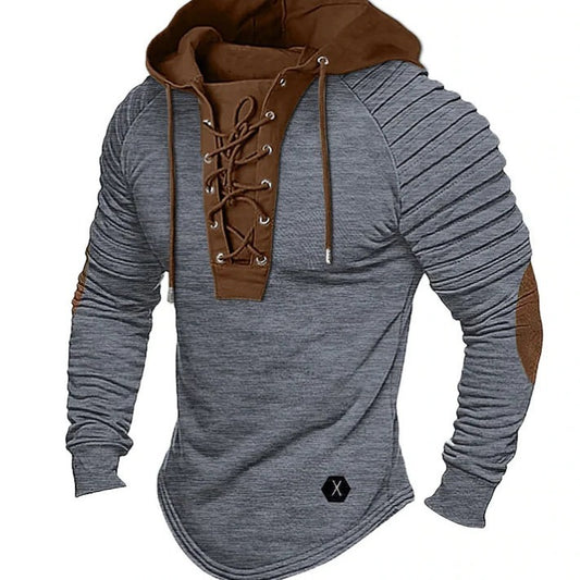 Men’s Lace-Up Hoodie – Stylish & Sporty Comfort