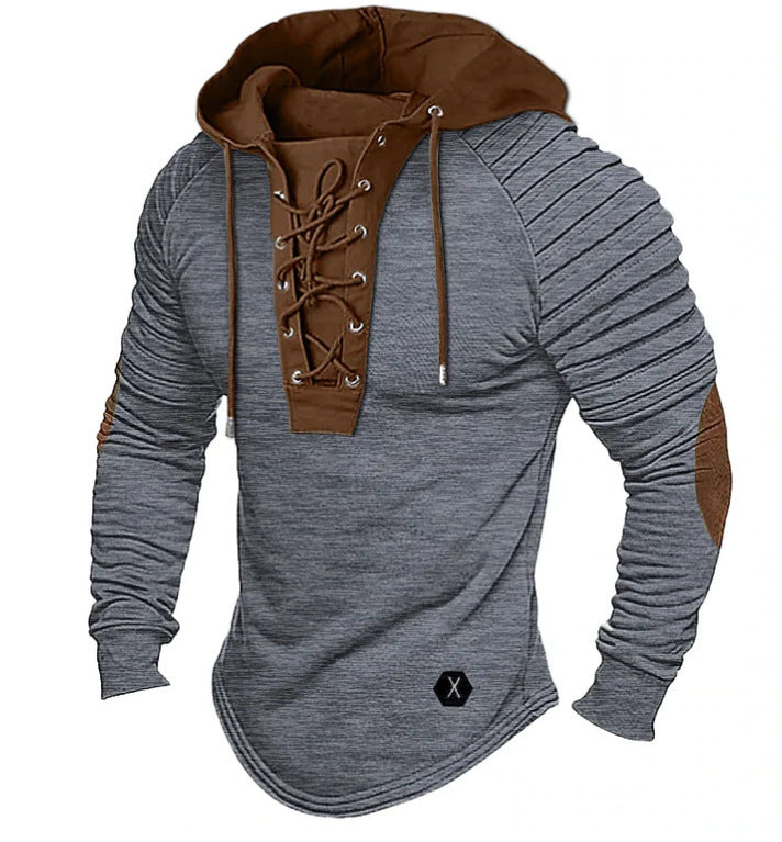 Men’s Lace-Up Hoodie – Stylish & Sporty Comfort