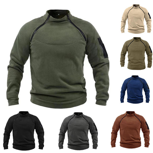 Men's waffle or fleece-lined sweater – warmth and style for cool days!