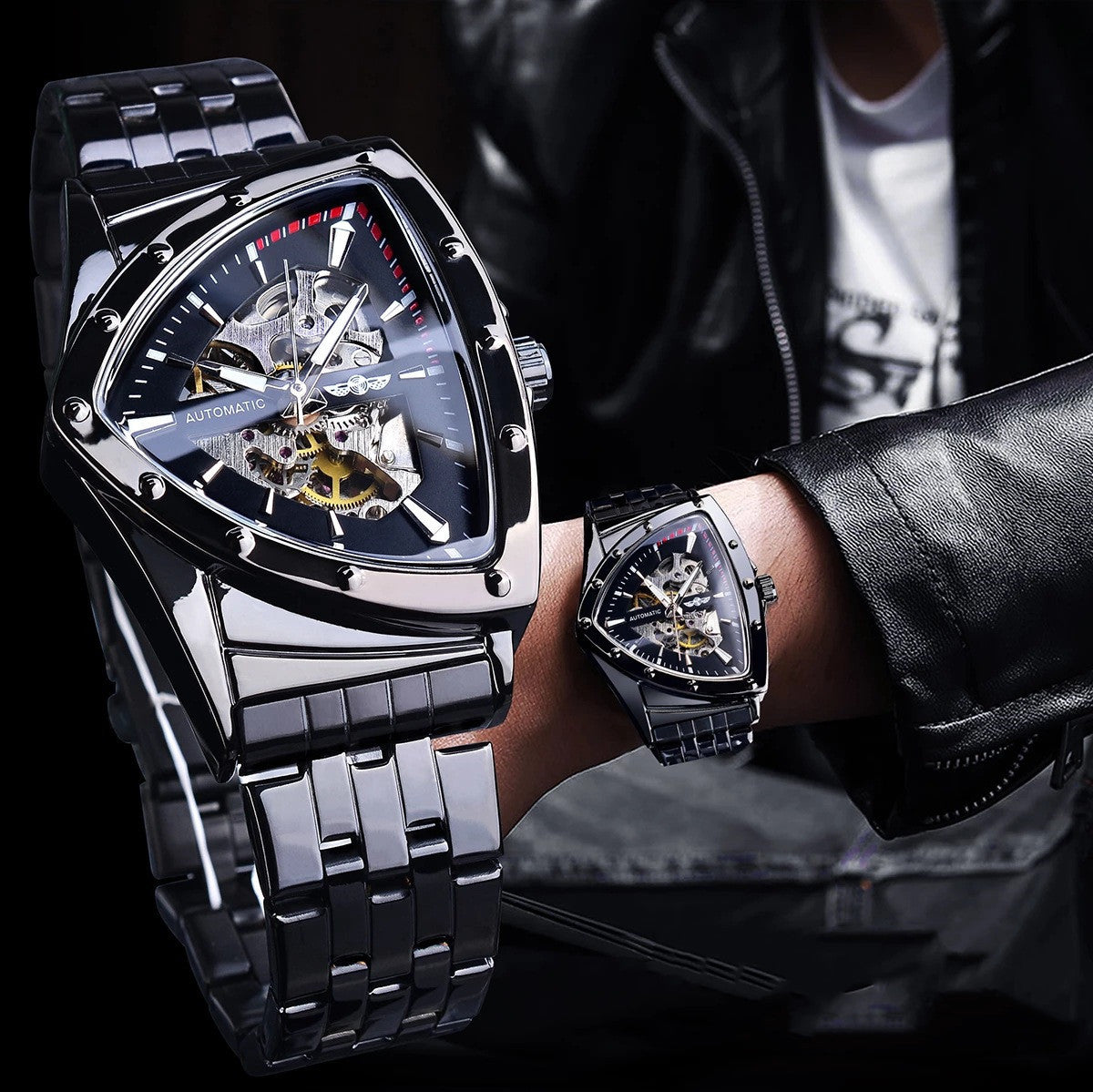 Triangular Mechanical Wristwatch – Futuristic Style and Sophisticated Mechanism