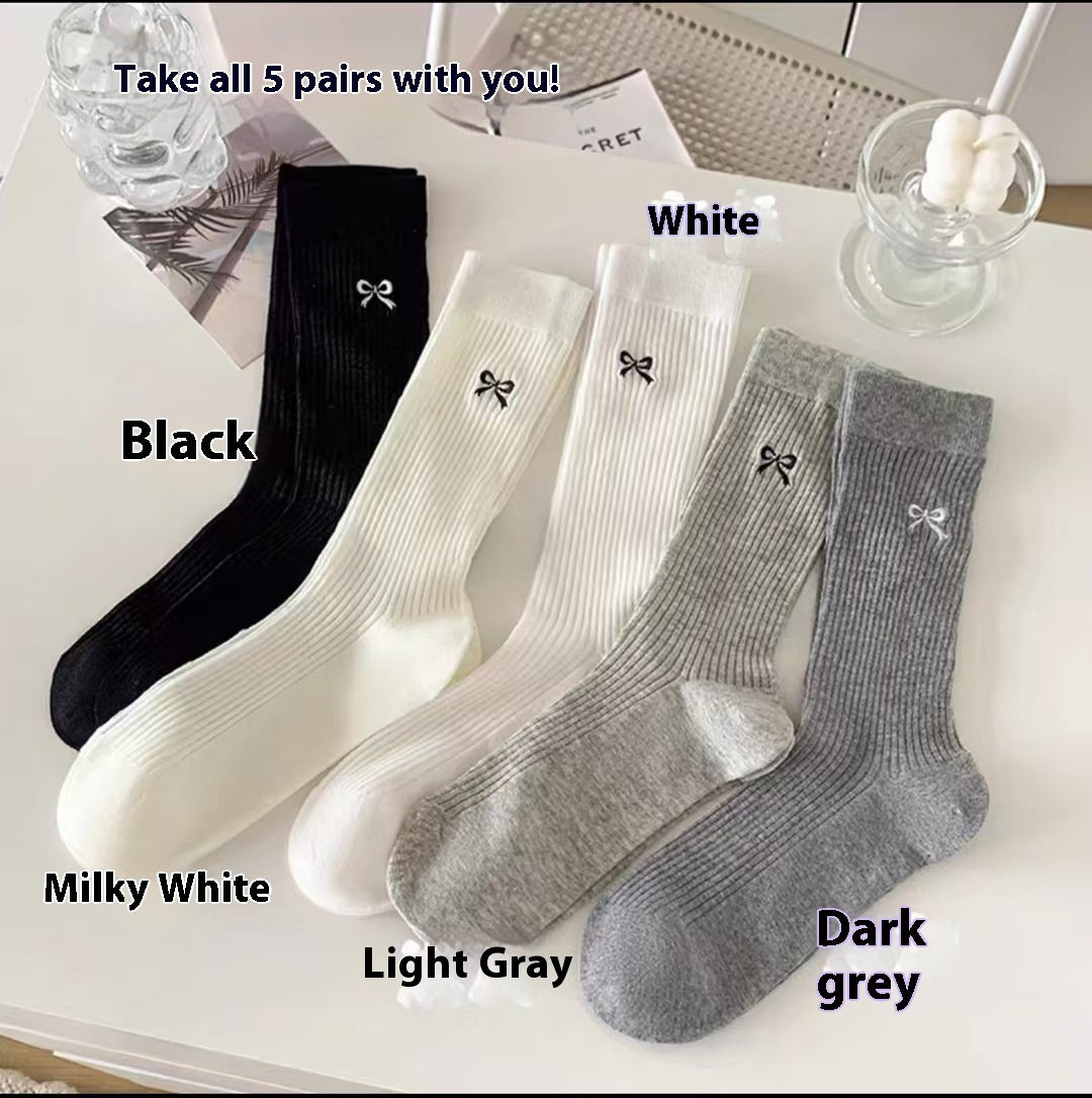 Soft & Stylish Mid-Calf Socks – Comfort in Every Step!