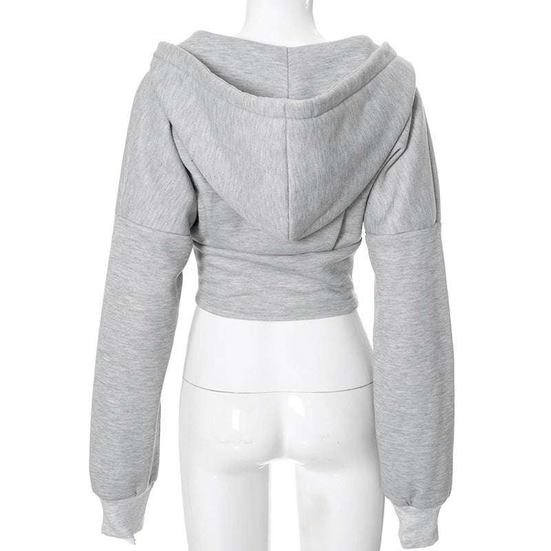 Cropped Zip-Up Hoodie – Trendy & Slim-Fit