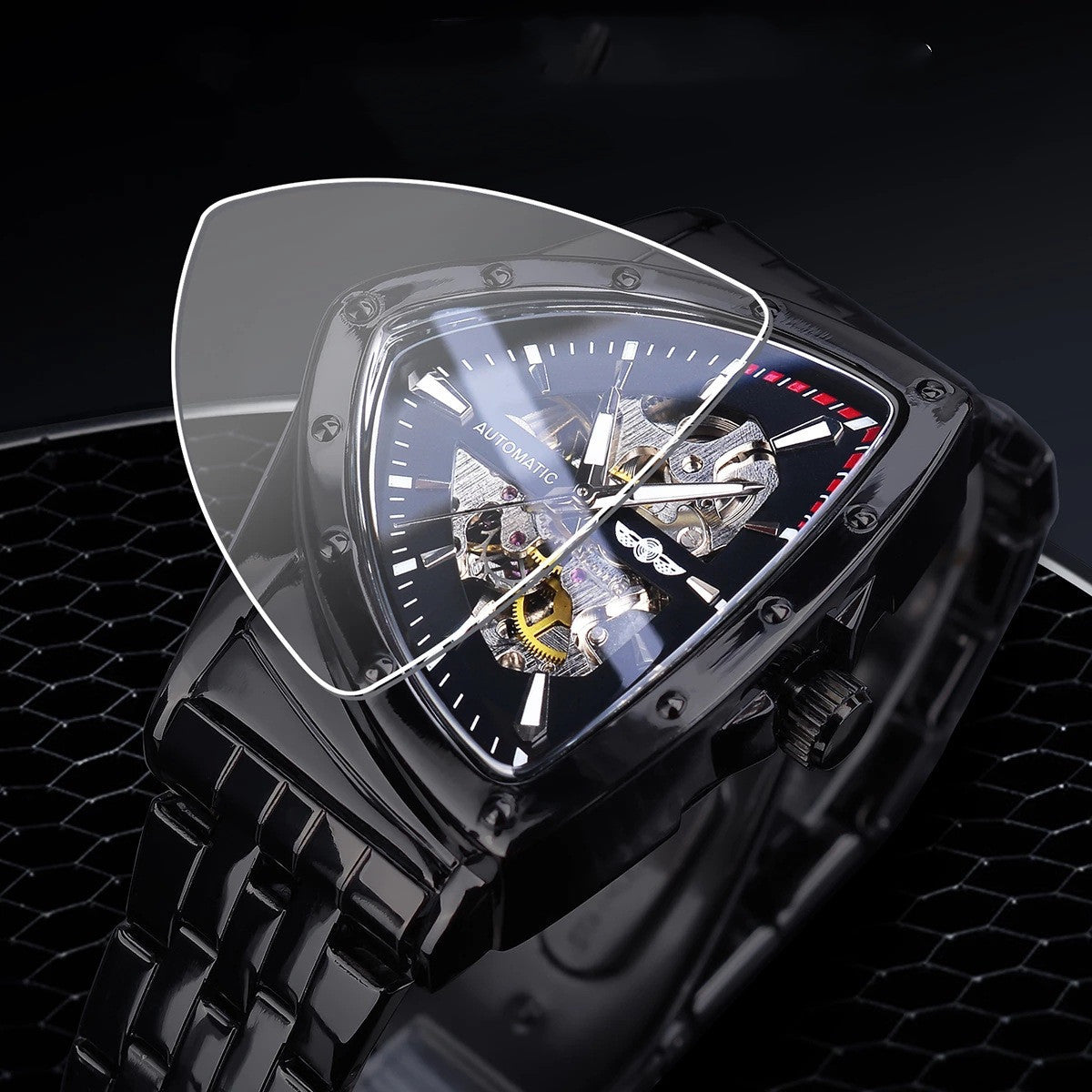 Triangular Mechanical Wristwatch – Futuristic Style and Sophisticated Mechanism