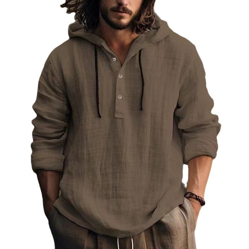 Men's breathable cotton hoodie - natural style and comfort!