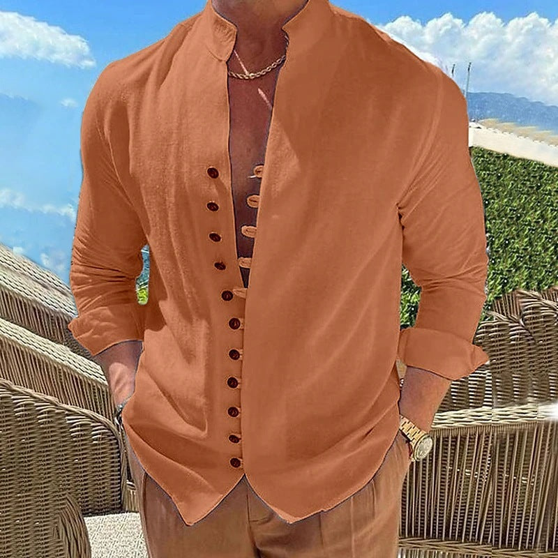 Men’s Long-Sleeve Shirt – Effortless Elegance with a Unique Design!